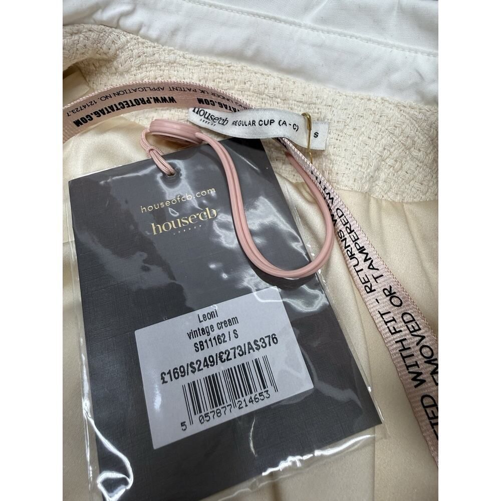 House of CB Cream Button-Front Mini Dress - Picture 10 of 11
